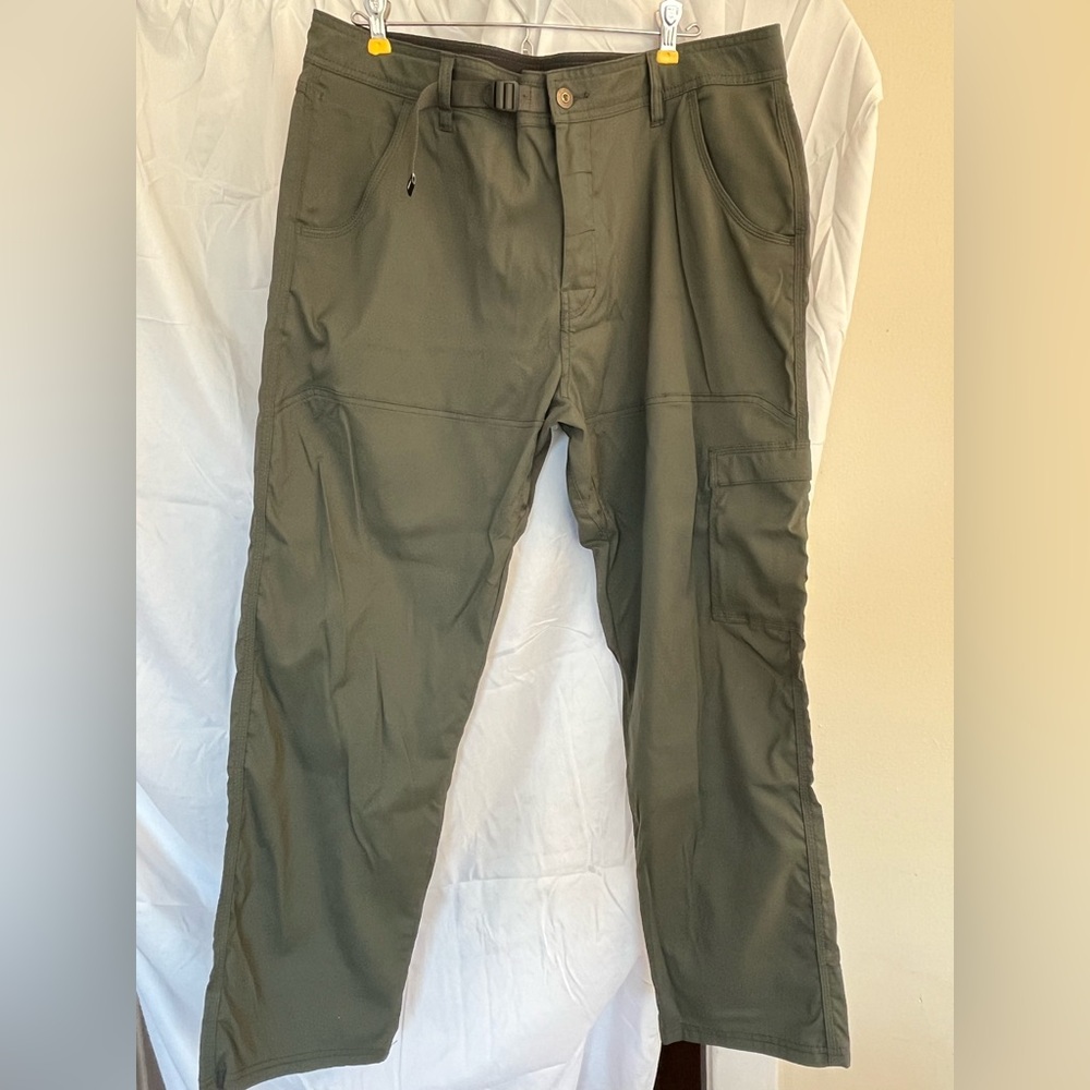 Prana Men’s Olive Green Cargo Hiking Outdoors REI  Zion Pants 38x30 EUC